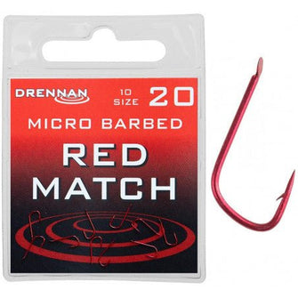 Kabliukai 14-22 dydis Drennan Red Match kabliukai 10 vnt. - Hooky.lt