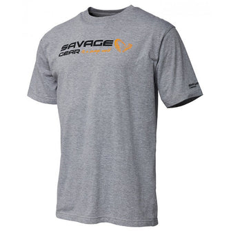 Marškinėliai Savage Gear Signature Logo Grey - Hooky.lt