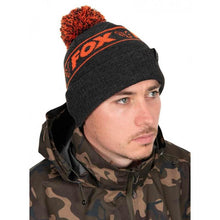 Žieminė kepurė Fox Collection Bobbles Black & Orange - Hooky.lt