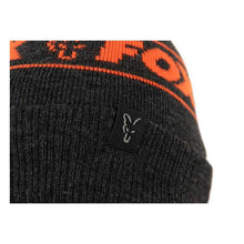 Žieminė kepurė Fox Collection Bobbles Black & Orange - Hooky.lt